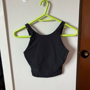 Black Cropped Tank Top